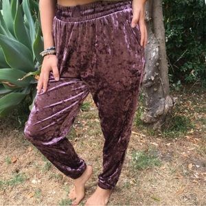 Velvet joggers